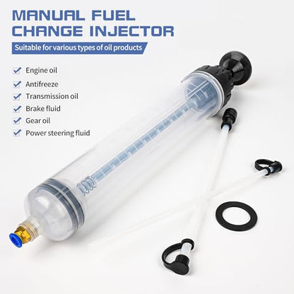 500CC/Oil Extractor/Oil Syringe,Syringe Style Manual Automotive Pump,Gear Oil, and Brake Fluid Extractor