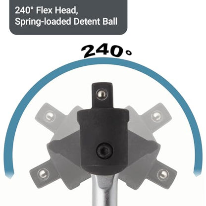1/2" Breaker Bar,1/2 Inch Drive Breaker Bar,20" Lug Nut Breaker Bars Extension,Cr-Mo Head - size: 20 inch