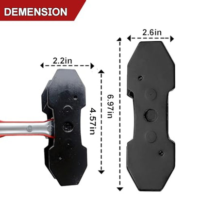 Brake Caliper Compression Tool Kit - 360° Swing Ratchet Piston Press Spreader with Caliper Hooks & 2 Steel Plates (Red) - Professional Brake Caliper Repair Tool for Automotive Maintenance