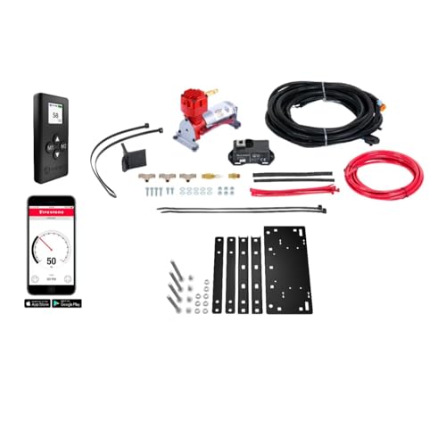 TrendsAuto Firestone Airide Red Label Rear Air Springs Kit & Air Command Heavy Compressor No Drill Mounting Plate with Single Wireless App and Remote fits 2011-2016 F250 F350 | TrendsAuto Decal - size: Single Path