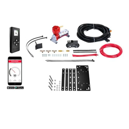 TrendsAuto Firestone Airide Red Label Rear Air Springs Kit & Air Command Heavy Compressor No Drill Mounting Plate with Single Wireless App and Remote fits 2011-2016 F250 F350 | TrendsAuto Decal - size: Single Path