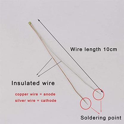 25pcs Pre-soldered Micro Litz Wired Leads White SMD Led 0603 + Muti-Resistor New - color: (1)Pure White, size: 25pcs