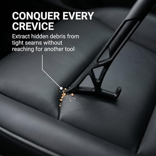 Boars Hair Detailing Brush, 3 in 1 Patent Pending in House Design from Proper. Detail Automotive Interior or Exterior, get Professional Results with Proper Detail Brushes Car Detailing - color: Black - Boars Hair