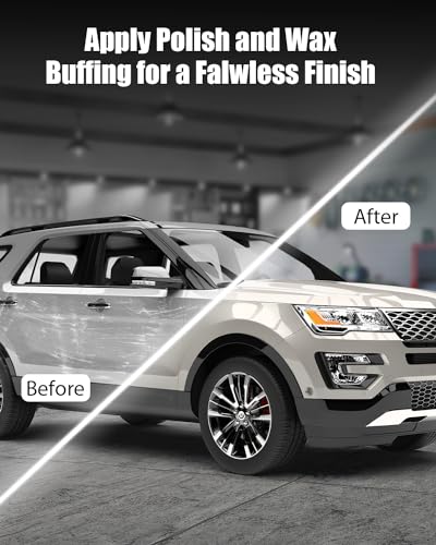 AVID POWER Car Buffer Polisher, 1200W 7 Inch/6 Inch Rotary Buffer Waxer, 6 Variable Speed 1600-3500 RPM, Detachable Handle & Side Handle for Car Detailing, Boat Sanding, Polishing and Waxing - color: Light Red