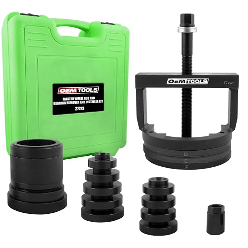 OEMTOOLS 27213 Master Wheel Hub & Bearing Remover & Installer Kit, Back & Front Wheel Bearing Removal Tool, Back & Front Wheel Hub Removal Tool, Easy to Use - style: Standard Master Kit