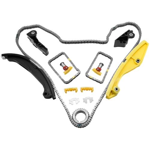 Timing Chain Kit with Water Pump + Camshaft Holding Tool with Timing Alignment Holder Tool Kit for 2011-2019 Ford Explorer/Edge/Taurus/Flex 3.5L 3.7L V6 303-1248 BL3Z-6268-A Timing Chain Set