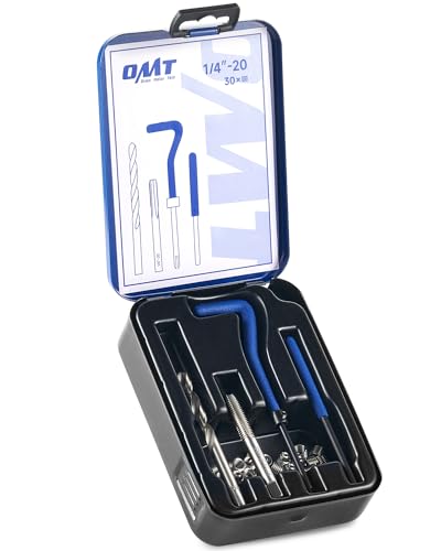 Orion Motor Tech Thread Repair Kit, 1/4"-20 Thread Repair Tool Set with HSS Drill Bit & 30 Thread Inserts, SAE Thread Repair Installation Kit for Rethreading Internal Threads with Carry Case - size: 1/4"-20