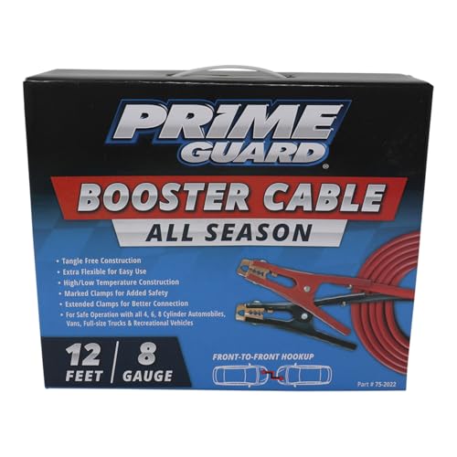 Prime Guard All Season Booster Cable | 12 Feet | 8 Gauge | SKU: 75-2022