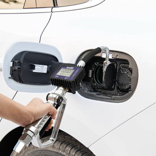 Electronic Oil Metering Gun, Digital Oil Control Valve Meter Nozzle, Pneumatic Oil Gun Quantitative Fueling Gun Oil Gun with Gauge, Control Valve Fuel Oil Transfer Gun - color: Style-A