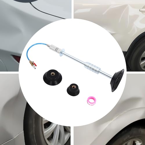 Car Dent Puller, Air Pneumatic Dent Repair Set, Dent Repair Kit Dent Puller Suction Cup Slide Hammer Tool Kit with 3 Different-Sized Suction Cups