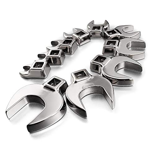 URREA 3/8" Drive Crowfoot Wrench - 11mm Open End Socket Wrench with Drop Forged Construction & Nickel-Chrome Finish - 4911M - size: 11mm
