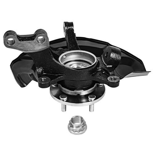 Detroit Axle - FWD Front Steering Knuckles & Wheel Hub Bearings Outer Tie Rods Replacement for 2004 2005 2006 2007 Toyota Highlander 3.3L - size: 4SU47820/Kit