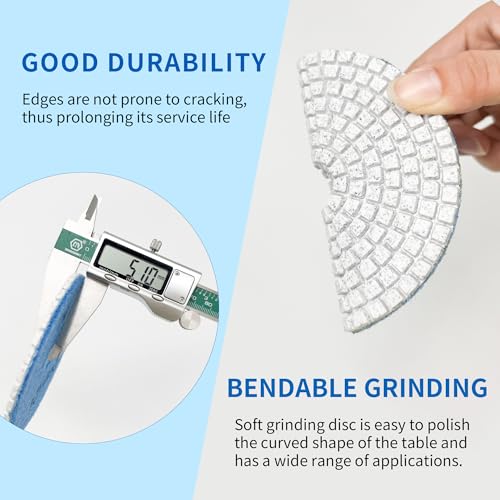 Diamond Polishing Pads Set 4 Inch Tile Wet Dry Polishing Pads Kit | Including 5/8-11 Backer Pad for Drill Grinder Polisher,30-6000 Grit Granite Stone Concrete Marble Polish 12 pcs - size: 4-inch