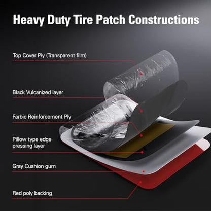 CKAuto 20 PCS Radial Tire Repair Patch Kit Heavy Duty 2-1/2" x 3-1/4" (65 x 80mm), for Cars Vans SUVs Buses & Heavy Trucks Tractor Agricultural Vehicles, Rectangle 2-1/2" x 3-1/4" (65 x 80mm) 20 PCS - size: 2-1/2" x 3-1/4" (65 x 80mm) 20 PCS