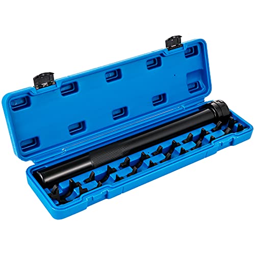 VEVOR Inner Tie Rod Tool Kit, 13 Pcs Tie Rod Removal Tool, 13 Pcs Crowfoot Adapters Inner Tie Rod Tool Set, 1/2 Inch Drive Tube Tie Rods Tool, Heavy-Duty Steel Inner Tie Rod Removal Tool for Vehicle