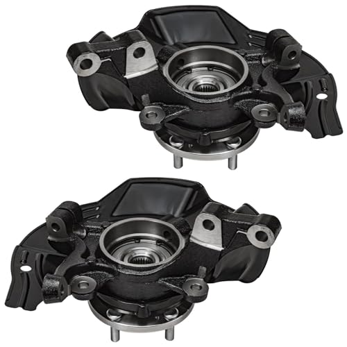 Detroit Axle - Front Steering Knuckles Rear Wheel Hub and Bearings Kit Replacement for 2011 Kia Optima 2.4L - size: 4UW47752/Kit