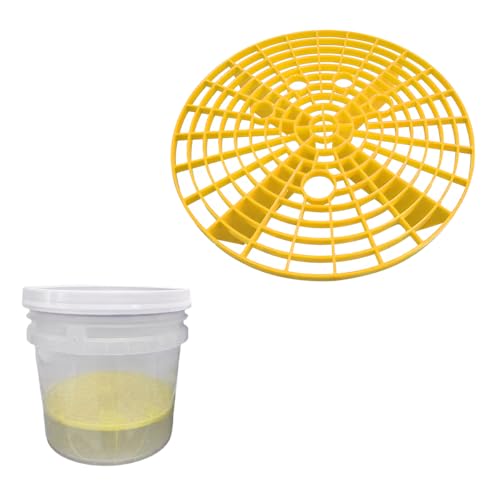 Yourkar 2 PCS Car Wash Bucket Inserts, Plastic Vehicle Wash Bucket Insert Detail Grit Trap, Auto Wash Dirt Collectors Fits 12 Inch Diameter Bucket, Universal Car Accessories (Yellow, 1PCS) - color: Yellow, 1pcs