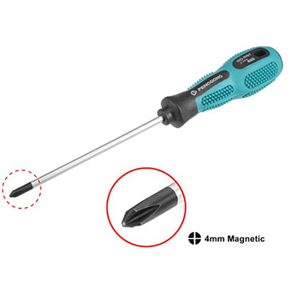 uxcell #0 Phillips Screwdriver 4 Inch Round Shaft Non Slip Comfortable Handle - size: PH0 x 4"