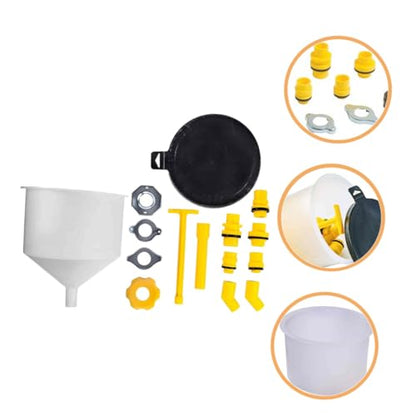 1 Set Automotive Coolant Filling Funnel Kit Tool for Mess Antifreeze Coolant Pouring Includes Flexible Hose Wide Mouth Funnels for Radiator Maintenance
