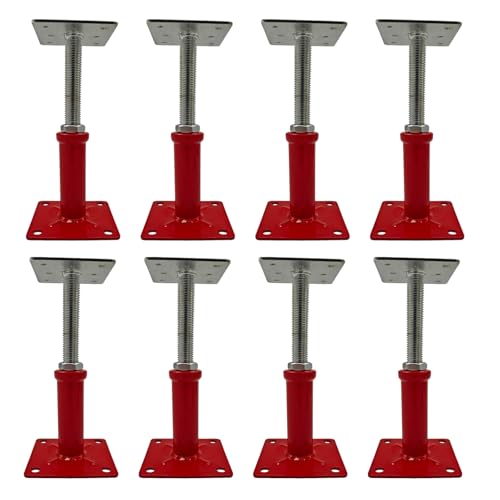Floor Jacks,5 to 8.5 inch Adjustable Support Beam Basement Jack Post,House Floor Jacks Mini Screw Post Pole for Leveling,Galvanized (8)