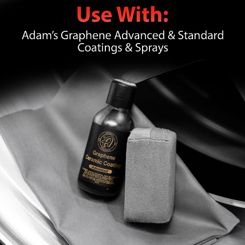 Adam's Polishes Suede Applicator (2 Pack) - Car Detailing Sponge, Use with Ceramic Spray, Graphene Coatings on Car Paint, Metal, Plastic Trim, Rubber & Glass - size: 2 Pack