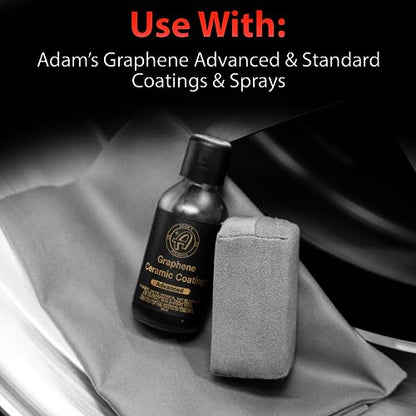 Adam's Polishes Suede Applicator (2 Pack) - Car Detailing Sponge, Use with Ceramic Spray, Graphene Coatings on Car Paint, Metal, Plastic Trim, Rubber & Glass - size: 2 Pack