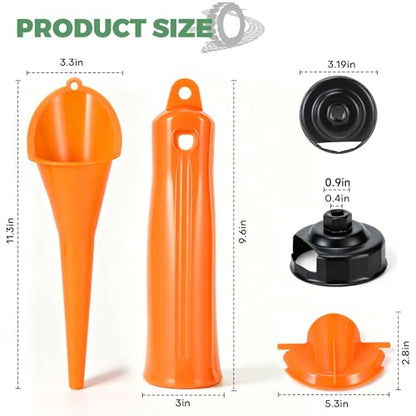 Oil Change Kit Compatible with Harley, Motorcycle Oil Change Funnel | with Filter Cap Wrench, Crankcase Fill Tool, Primary Case Oil Funnel, Drip-Free Filter Tool & 30Pcs 11105 O-Rings