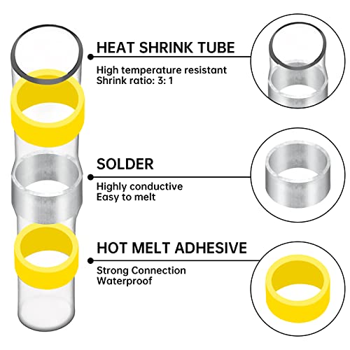 400PCS Solder Seal Wire Connectors with Heat Gun, Solder Stick Wire Connectors Solderstick Waterproof Wire Electrical Connector Kit for Marine (26-6 Gauge) - size: 400 PCS Solder Sticks With Heat Gun
