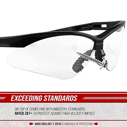 Glove Station Optic Max Anti-Fog Safety Glasses for Men & Women | Clear, Amber & Gray Lenses, Anti-Fog, Scratch-Resistant - ANSI Z87.1 Compliant - color: Clear, size: 6 Pair
