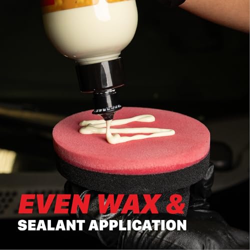 Maxshine Universal Hex Foam Waxing Applicator – Ultra-Soft Scratch-Free Foam Pad for Car Wax, Polish & Sealant – Ergonomic Hex Grip, Washable Reusable Auto Detailing Tool for Cars, Trucks, SUVs & RVs