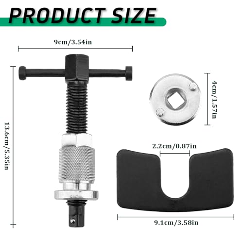 vvag Car Brake Piston Wind Back Tool, 3pcs/Set Brake Caliper Piston Rewind Kits,Car Rear Brake Pad Wind for Replacement of Rear Brake Pad, Universal for RV,SUV,Truck