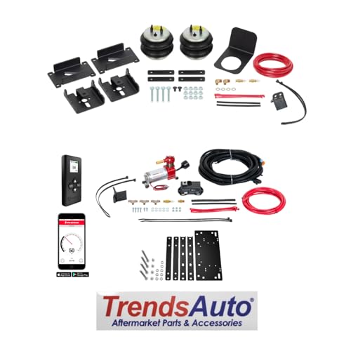 TrendsAuto Firestone Airide Rear Ride-Rite Air Spring Kit and Single Path Standard Compressor Kit fits 2019-2023 Ranger w/o In-Bed Hitch (Does not fit Raptor Model) | Includes TrendsAuto Decal - size: 2019-2023, style: Single Path