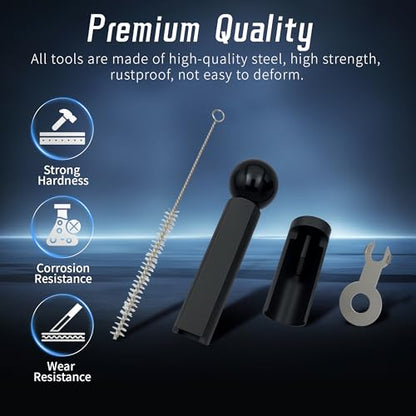 Fuel Injector Puller Removal Kit Injector Seal Installer Repair Tool, Compatible with Audi VW 1.4 1.6 1.8 2.0 2.7 3.0 3.2 3.6 V6 4.2 V8 FSI TSI