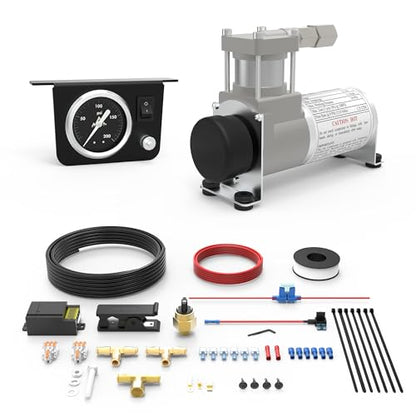 DEEAGLE Air Bag Compressor Kit for Airbags Low Pressure Sensor | On Board Air Compressor System for Truck, FordF150F250F350, Chevrolet Silverado GMC Sierra Dodge Ram, Fast Inflation