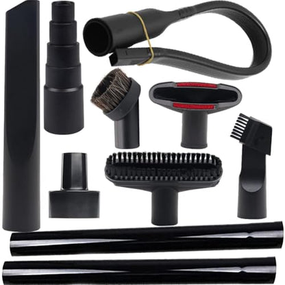 10 Pcs Universal Vacuum Attachments for Shop Vac Accessories - 2 1/2" to 1 1/4" and 1 7/8" to 1" Vacuum Hose Adapter Kit, Vacuum Brush Attachment Flexible Crevice Tool, Vacuum Extension Wand - size: 10 PCS