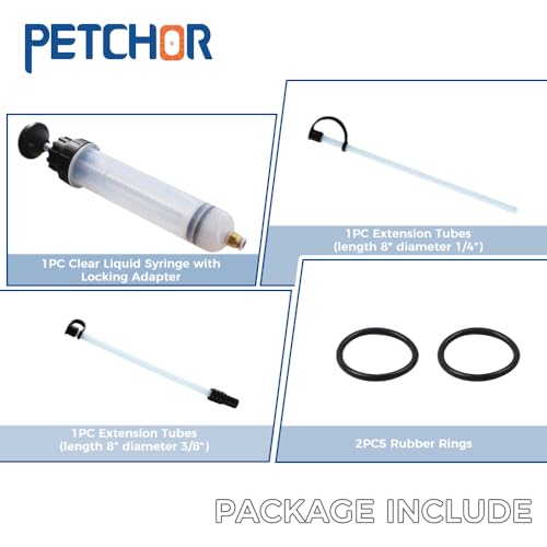 Fluid Extractor, 500CC suction syringe, Oil Syringe Manual Extraction Fill Pump, Fluid Syringe Pump Manual Suction Vacuum Fuel Car Transfer for Automotive Car Motorcycle Boat