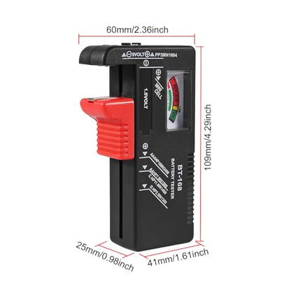 2Pcs Universal Battery Tester Battery Checker for AA AAA C D 9V Household Small Electrical Equipment Monitor - color: 2pcs BT-168