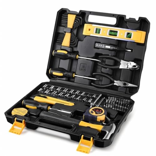 78-Piece Multi-Purpose Automotive and General Household DIY Hand Tool Set, Tool Box Kit with Portable Storage Case, for Home DIY, Office, Basic Repairs, Car repairs