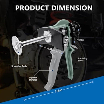 RAMATA 24300 Single Speedy Brake Pad Spreader, Brake Caliper Compresser, Disc Brake Caliper Compression Tool Compatible with Most Vehicle &Trucks - size: 24300