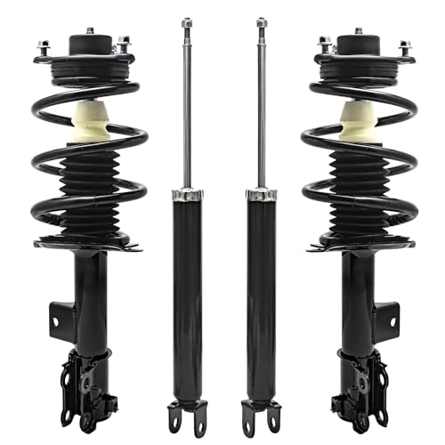 Detroit Axle - Front Struts w/Coil Springs Rear Shock Absorbers Replacement for 2012-2014 Hyundai Sonata, 2012-2015 Kia Optima Gas - 4pc Set - size: 4AQ47285/Shock Kit