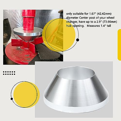 Manual Tire Wheel Changer Centering Cone, Billet Aluminum Upgrade Wheel Balancer Hold Down Cone Compatible with 1.67" Diameter Center Post Car Truck, Fit for Most Passenger Car Truck, Caravan, or SUV - size: Small