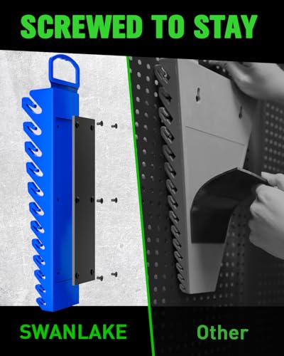 SWANLAKE 2-Piece Magnetic Wrench Organizer Toolbox Holder, SAE (1/4'' to 15/16''), Metric (6mm to 24mm) Ratchet Wrench Organizers, Total Hold 24 Slots Wrenches Holder for Tool Box - style: 24-Slot