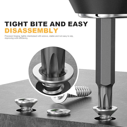 Luckyway 50-Piece Screwdriver Bit Set with Quick Change Chuck in Tough Case