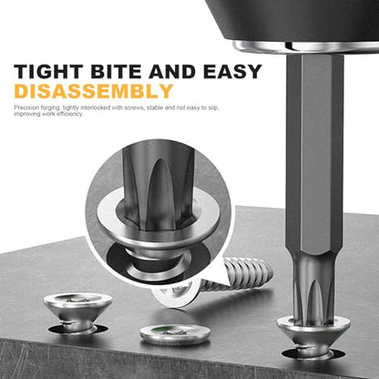 Luckyway 50-Piece Screwdriver Bit Set with Quick Change Chuck in Tough Case