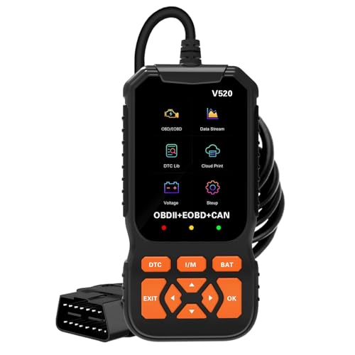 V520 OBD2 Diagnostic Scanner Tool - Quickly Engine Check Light Code Reader, Voltage Tester, I/M Readiness, Reset, and Code Eraser, Suitable for All OBD II Protocol Car & Truck Since 1996
