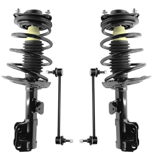 Detroit Axle - 2.5L Front Struts Kit for 2018 2019 2020 2021 2022 2023 Toyota Camry, 2 Struts with Coil Spring Assembly 2 Stabilizer Sway Bar End Links Replacement Suspension - size: 4QS471781/Sway Kit