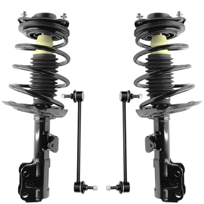 Detroit Axle - 2.5L Front Struts Kit for 2018 2019 2020 2021 2022 2023 Toyota Camry, 2 Struts with Coil Spring Assembly 2 Stabilizer Sway Bar End Links Replacement Suspension - size: 4QS471781/Sway Kit