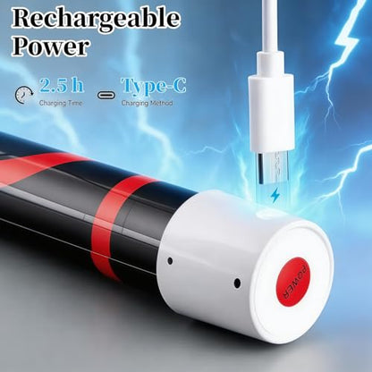 27" Bendable LED Flashlight Stick, 2026 New Rechargeable Flexible Work Light, 3 Brightness Levels Hands-Free, Portable USB-C Lighting for Car Repair, Mechanical Inspection, Tight Spaces