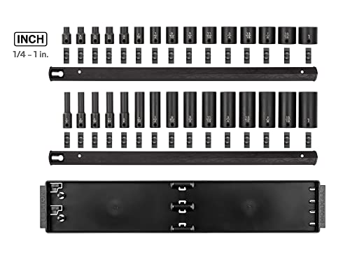 TEKTON 3/8 Inch Impact Socket Set, 30-Piece | SID91210 - size: 30-Piece (1/4-1-Inch), style: Shallow and Deep