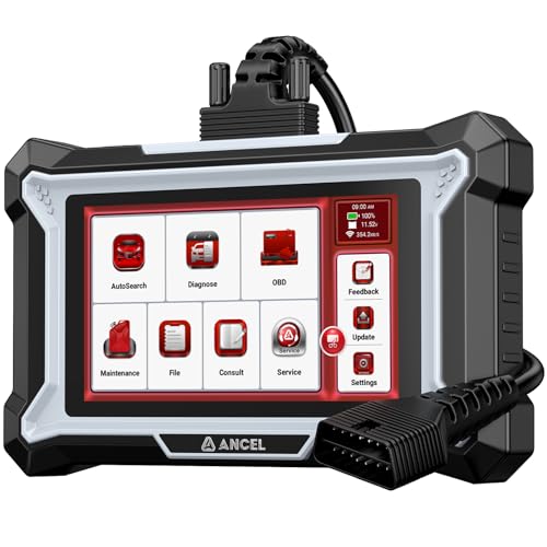 ANCEL DS100 OBD2 Scanner Diagnostic Tool, 4 System Car Code Reader for Engine ABS SRS Transmission, 7 Reset Functions, 5” Touchscreen, AutoVIN, Live Data, I/M Readiness for DIY Car Owners - style: DS100